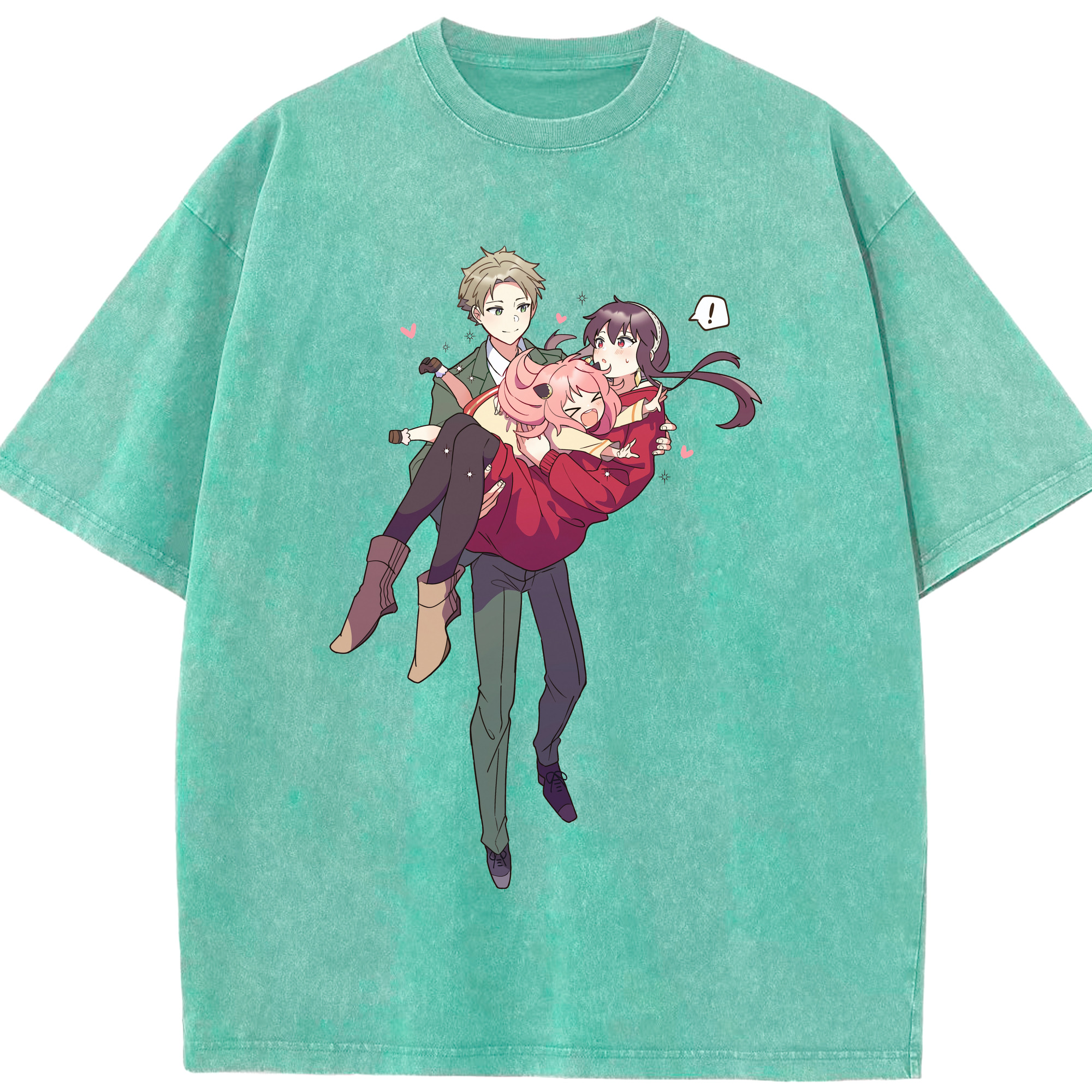 （画像用） SPY×FAMILY间谍家家酒 綿100% ヴィンテージ風 半袖Tシャツ（フロントプリント）